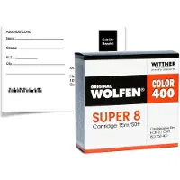 Wolfen Color 400 Super 8, ISO 250-400 con download di scansione 2K di sviluppo
