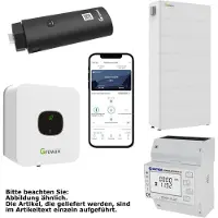 Growatt SPH10000TL3-BH-UP 0% IVA §12 III UstG Inverter ibrido da 10kW con accumulo solare da 7,6kWh S