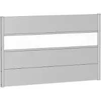Biohort Recinzione metallica 150 x 90 cm zincata a caldo con vetro argento metallizzato