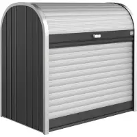 Biohort Rolladenbox StoreMax Mülltonnenbox Fahrradbox 120 - (117x73x109cm) dunkelgrau-metallic