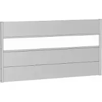 Biohort Recinzione metallica 180 x 90 cm zincata a caldo con vetro argento metallizzato