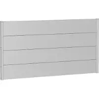 Biohort Recinzione metallica 180 x 90 cm zincata a caldo argento metallizzato