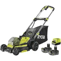 Ryobi RY18LMX40C-240 Batteria per tosaerba, 18 V, 40 cm, 50 l, mulching, 2 x 4,0 Ah