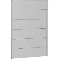 Biohort Recinzione metallica 100 x 135 cm zincata a caldo argento metallizzato