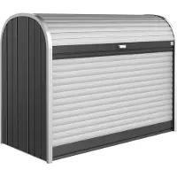 Biohort Rolladenbox StoreMax Mülltonnenbox Fahrradbox 160 - (163x78x120cm) dunkelgrau-metallic