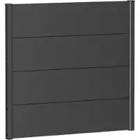 Biohort Recinzione metallica 100 x 90 cm zincata a caldo grigio scuro metallizzato