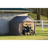 ShelterLogic Casetta da giardino Shed-in-a-Box in metallo Casetta da giardino Armadietto per attrezzi Senza pavimento Casetta da giardino 3,24 m² Tetto a due falde