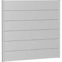 Biohort Recinzione metallica 150 x 135 cm zincata a caldo argento metallizzato