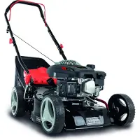 Scheppach Rasaerba a benzina MP132-42 | larghezza di taglio 42 cm | 3,4 CV | carcassa in acciaio | funzione di pulizia | 45 L | regolazione dell'altezza in 7 fasi (25-75 mm)