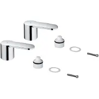 GROHE Griffpaar B/R f EUROST. C 3-Loch-WT-Batterie chrom