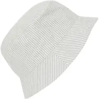 Huttelihut Kid's Bucket Hat Woven Stripe Cappello Bambini (48 cm - 0-12 Months, grigio)