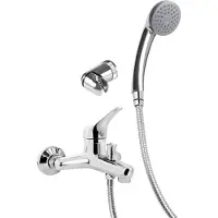 Deante Wall-mounted bathtub mixer with shower set