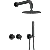 Deante Concealed shower set with overhead shower - with horizontal mixer
