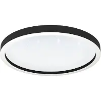 Eglo Plafoniera Moderna Montemorelos-Z Alluminio Nero Luce Led Integrato 34,5W
