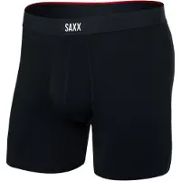 Saxx Vibe Xtra Boxer Brief Fly Intimo sintetico Uomo (XL, nero)