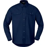 Norrøna Femund Cotton Shirt Camicia Uomo (M, blu)