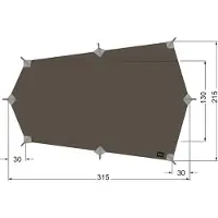 Tatonka Tarp Wing 2 LT Tarp marrone