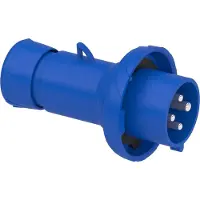 Schneider CEE spina, morsetti a taglio, 32 A, 3 poli + terra, 200-250 V CA, IP67 PKX32M724