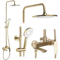 REA Set Doccia Avalon Gold Brush