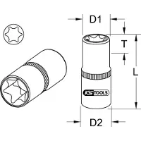 Ks Tools 3/8" CHROMEplus Torx E4 - 918.3971