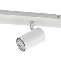 LINDBY Faretto da soffitto Joffrey, 116 cm, bianco, a 6 luci, GU10