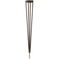 LES JARDINS Torcia solare a LED Tinka, corten, 90 cm, picchetto a terra