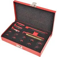 vidaXL Set di riparazione della filettatura delle candele 15 pezzi M10 x 1,0 mm