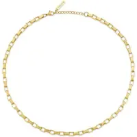 Police Collana In Acciaio Placcato Oro Player Peagn0041802 — Collana