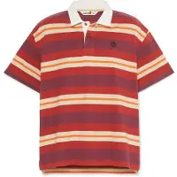 Timberland Ss Striped Rugby Polo Burnt Henna Taglia: S | Polo Outlet | Uomo