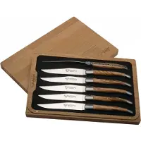 Laguiole En Aubrac set di coltelli da bistecca 6-pz legno d'olivo