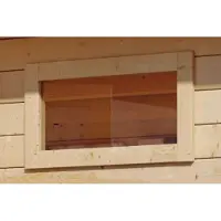 Karibu Finestra per casette da giardino in legno al naturale, 44 x 85 cm, spessore della parete 38 mm