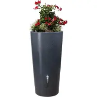 Graf GARANTIA STONE 2in1 serbatoio per pioggia 210 litri lava incl. ciotola per piante