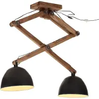 vidaXL Plafoniera 25 W Nero 29x18x85 cm E27