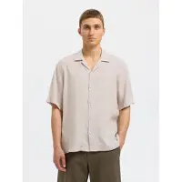 Selected Camicia A Maniche Corte Uomini Beige XXL