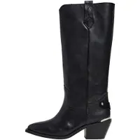 Pepe Jeans per donna. PLS50568 Aprile Stivali in pelle nera neutra (40), Nero, 5 a 8cm, Nessuno, Casual