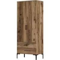 Skye Decor , Kumsal T - Noce, armadio, noce, 100% PANNELLI DI PARTICELLE RIVESTITI IN MELAMMINA, 80 x 201,4 x 47,5 cm