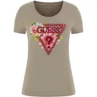GUESS Eco Ss Cn Triangle Beads Sage Leaf Taglia: XS | Maglie Sportivi Outlet | Donna | Verde