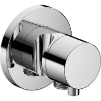 Keuco IXMO Vanne d'inversion à encastrer 3 consommateurs, raccord de flexible, poignée Comfort et support de douche, sans arrêt, rosace ronde, 59548011201, 59548011201