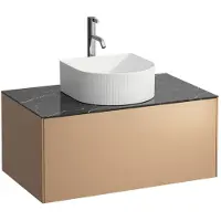 Laufen Tiroir Sonar en cours d'utilisation, 1 tiroir, adapté aux cuvettes des lavabos 812340, 812341, 812342, 812343, découpe au milieu pour le lavabo et le robinet, H4054150341411, H4054150341411