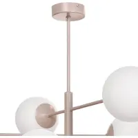 Domiluce Lampada a sospensione Aurora, beige, Ø 60 cm, a 6 luci, vetro, E14