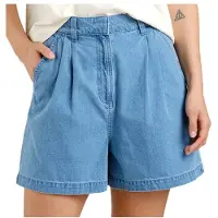 DEDICATED Women's Shorts Djupvik Denim Pantaloncini Donna (L, blu)