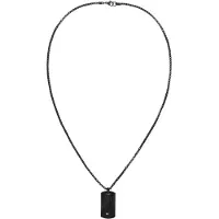 Tommy Hilfiger Black da uomo Collana con military badge Jameson 2790629