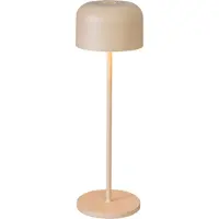 Konstsmide Lampada LED da tavolo ricaricabile Lille, altezza 36 cm, color sabbia, IP54, USB