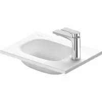 Duravit Sivida lavabo pour meuble , 1 trou pour robinetterie à droite, sans trop-plein, 410x330mm, blanc satiné, 2650053200, 2650053200
