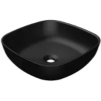 Steinberg Série 440 lavabo à poser, rectangulaire, 400x400x130mm, SOLIDSurface, sans trou pour robinet, sans trop-plein, 4406113S, 4406113S
