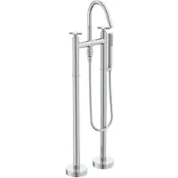 Ideal standard Miscelatore a due maniglie per vasca JOY NEO freestanding, maniglie incrociate cromo cromo