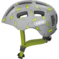 ABUS Kid's Youn-I 2.0 Casco per bici Bambini (52-57 cm - M, grigio/verde)