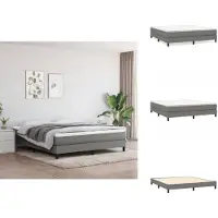 vidaXL Letto a molle insacchettate grigio scuro 160x200 cm in tessuto - Letti e strutture letto