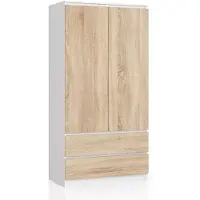 Akord Armadio Bianco/Rovere Sonoma 90X51X180 Cm
