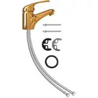 vidaXL Miscelatore Golden 13x10 cm - Rubinetti